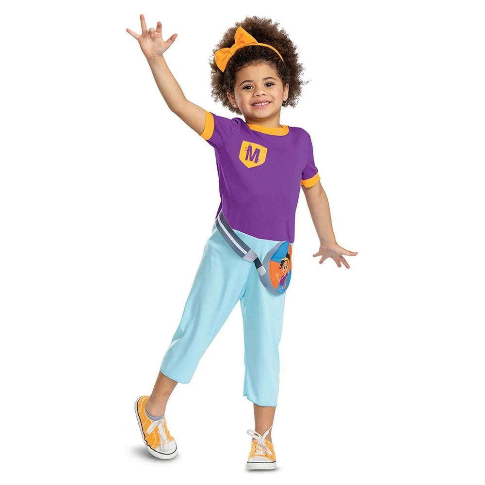 Blippi Meekah Toddler Costume Jumpsuit Headpiece 2T NWT